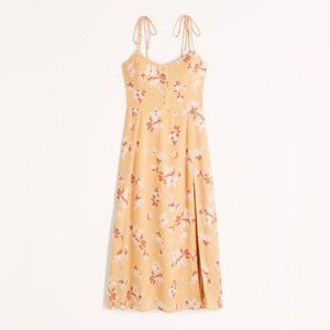 Abercrombie Tie-Strap Corset Midi Dress